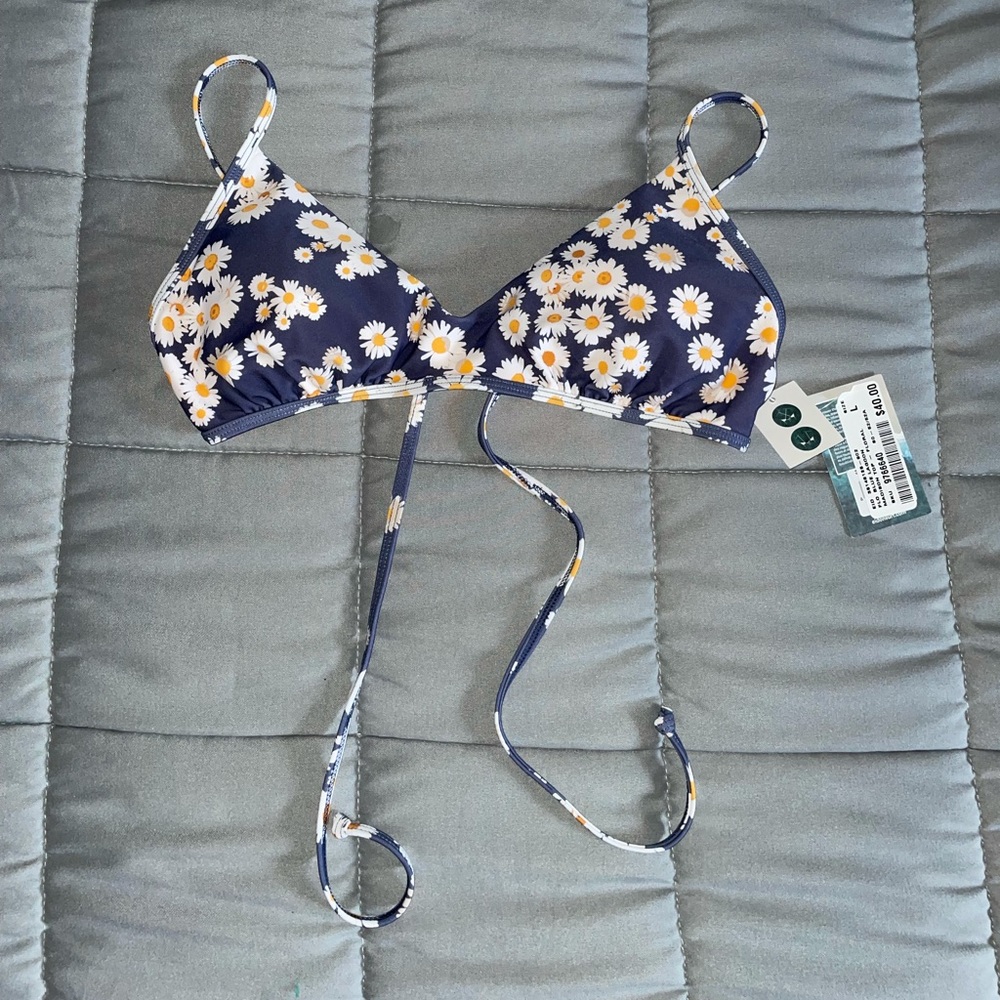 Floral print bikini top